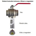 Kulový kohout Filtrball 1' s magnetem